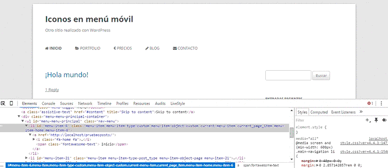 Inspector de elementos