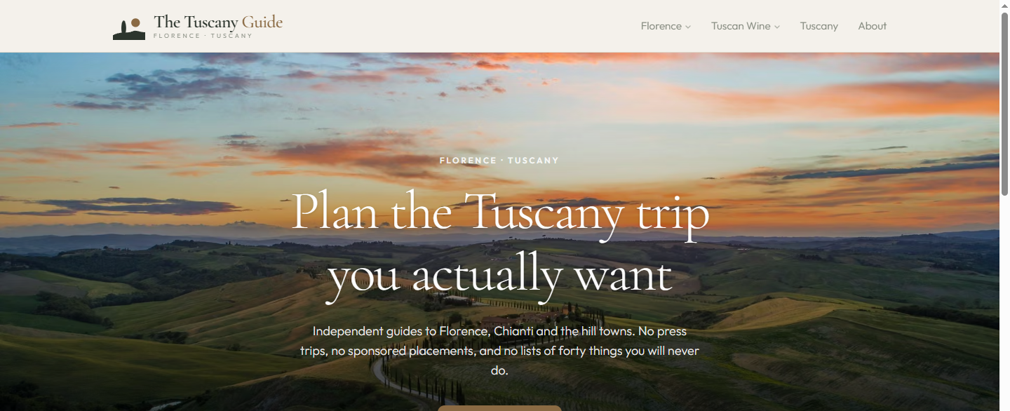Captura de The Tuscany Guide