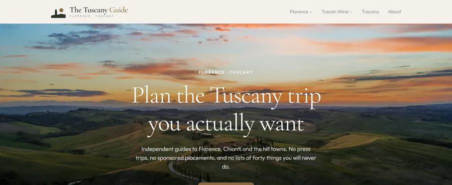 Captura de The Tuscany Guide